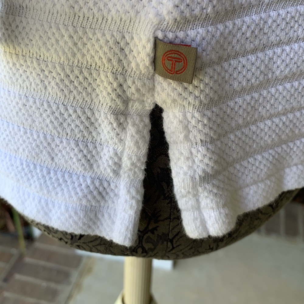 Talbots White Pullover, Drawstring At Neck, Size … - image 4